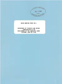 Arcod Working Paper 88-1 Department of Fisheries