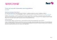 Firstgroup Corporate Responsibility Reporting Guidelines June 2018