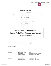 Modulation Instability and Fermi-Pasta-Ulam-Tsingou Recurrences