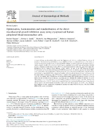 Optimisation, Harmonisation and Standardisation of the Direct