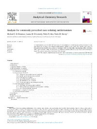 Analysis for Commonly Prescribed Non-Sedating Antihistamines ⇑ Michael E
