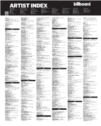 ARTIST INDEX(Continued)