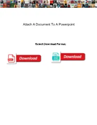 Attach a Document to a Powerpoint