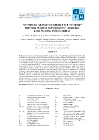 Performance Analysis of Flapping Foil Flow Energy Harvester Mounted on Piezoelectric Transducer Using Meshfree Particle Method