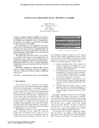 Security Across Abstraction Layers: Old and New Examples