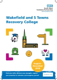 Wakefield and 5 Towns Recovery College