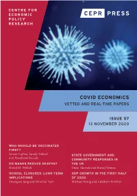 Who Should Get It First? Public Preferences for Distributing a COVID-19 Vaccine1