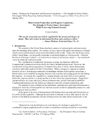 1 Bioterrorism May Be Defined As an Overt Release of a Biological Agent