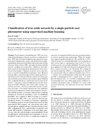 Article Soot Photometer Using Supervised Machine Learning
