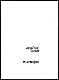Larsa Year Names