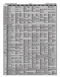 Sunday Morning Grid 11/16/14 Latimes.Com/Tv Times