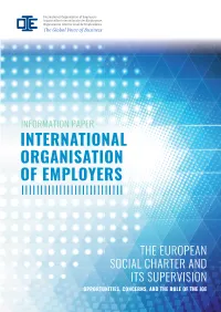 The European Social Charter and Its Supervision Opportunities, Concerns, and the Role of the Ioe