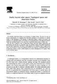 Topological Spaces and Observation Frames