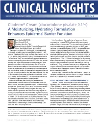 Cloderm® Cream (Clocortolone Pivalate 0.1%): a Moisturizing, Hydrating Formulation Enhances Epidermal Barrier Function