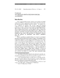 Comment, GUARDIAN-INITIATED DIVORCES: a SURVEY Introduction