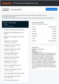 G178 Bus Time Schedule & Line Route