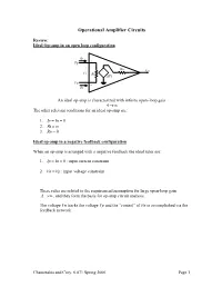 Operational Amplifier Circuits