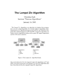The Lempel Ziv Algorithm