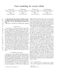User Modeling for Social Robots