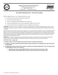 2021 Intentional Grounding Experiment