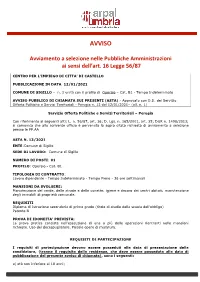 Avviso N. 13 2021 Comune Di Sigillo