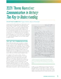 Communication in History: the Key to Understanding