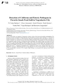 Detection of Coliforms and Enteric Pathogens in Favorite Snack Food