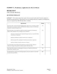 EXHIBIT T – Preliminary Application for Site Certificate
