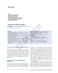 History of the Study of Dreams