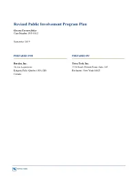 Revised Public Involvement Program Plan