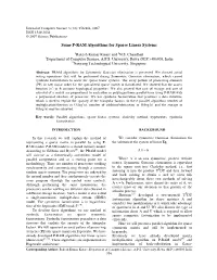 Some P-RAM Algorithms for Sparse Linear Systems