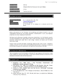 Sos 314 Course Title: Introduction to Pedology and Soil Physics Number of Units