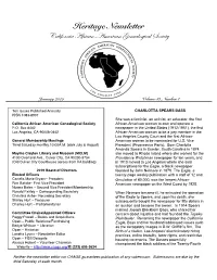 31, 1-January Heritage Newsletter 2019