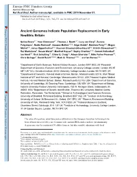 Ancient Genomes Indicate Population Replacement in Early Neolithic Britain