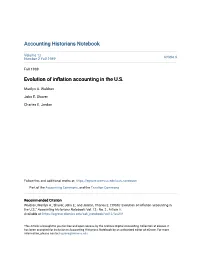 Evolution of Inflation Accounting in the U.S