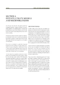 Section a Patents, Utility Models and Microorganisms