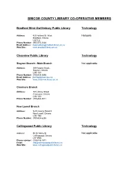 Simcoe County Library Co-Operative Members
