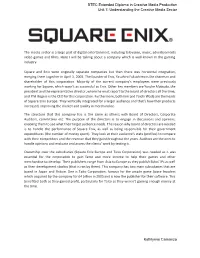 Square Enix Essay