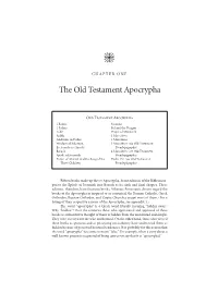 The Old Testament Apocrypha