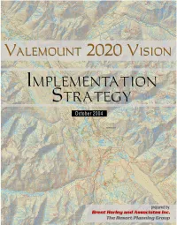 Valemount 2020 Vision Implementation Strategy October 2004