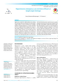 Hypertensive Emergency: an Overview of Heart As Target Organ Damage
