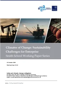 India and Climate Change Mitigation*