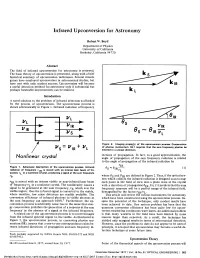 Infrared Upconversion for Astronomy