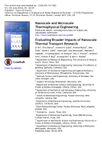 Nanoscale and Microscale Thermophysical Engineering