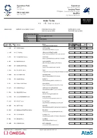 Order to Go REVISED 6 AUG 15:51 スタート順 / Ordre De Départ