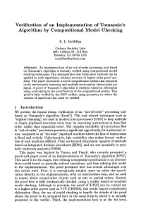 Verification of an Implementation of Tomasulo's Algorithm by Compositional Model Checking