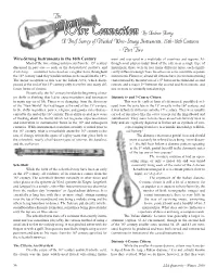 A Brief Survey of Plucked Wire-Strung Instruments, 15Th-18Th Centuries - Part Two