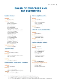 Board of Directors and Top Executives