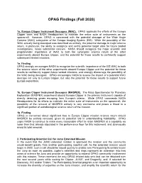 OPAG Findings Fall 2020R