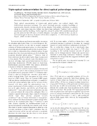 Triple-Optical Autocorrelation for Direct Optical Pulse-Shape Measurement